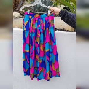 [SOLD] 80s Jewel Tone Skirt w/ Pockets